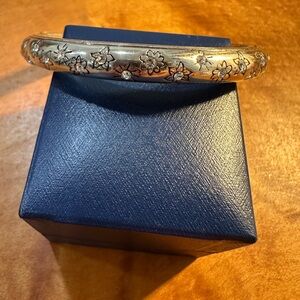 Brighton Floral hinged Silver Bangle